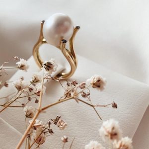 Trilogie Diamants Pearl Ring