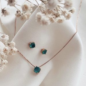 Set Lone Charms Nature Emeralds