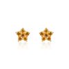 Aretes de oro 18k con circones