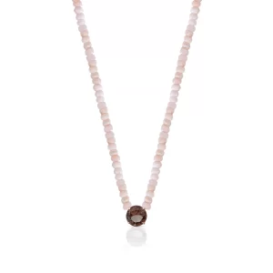 Collar de ópalo rosa