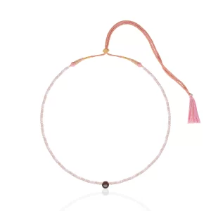 Collar de ópalo rosa