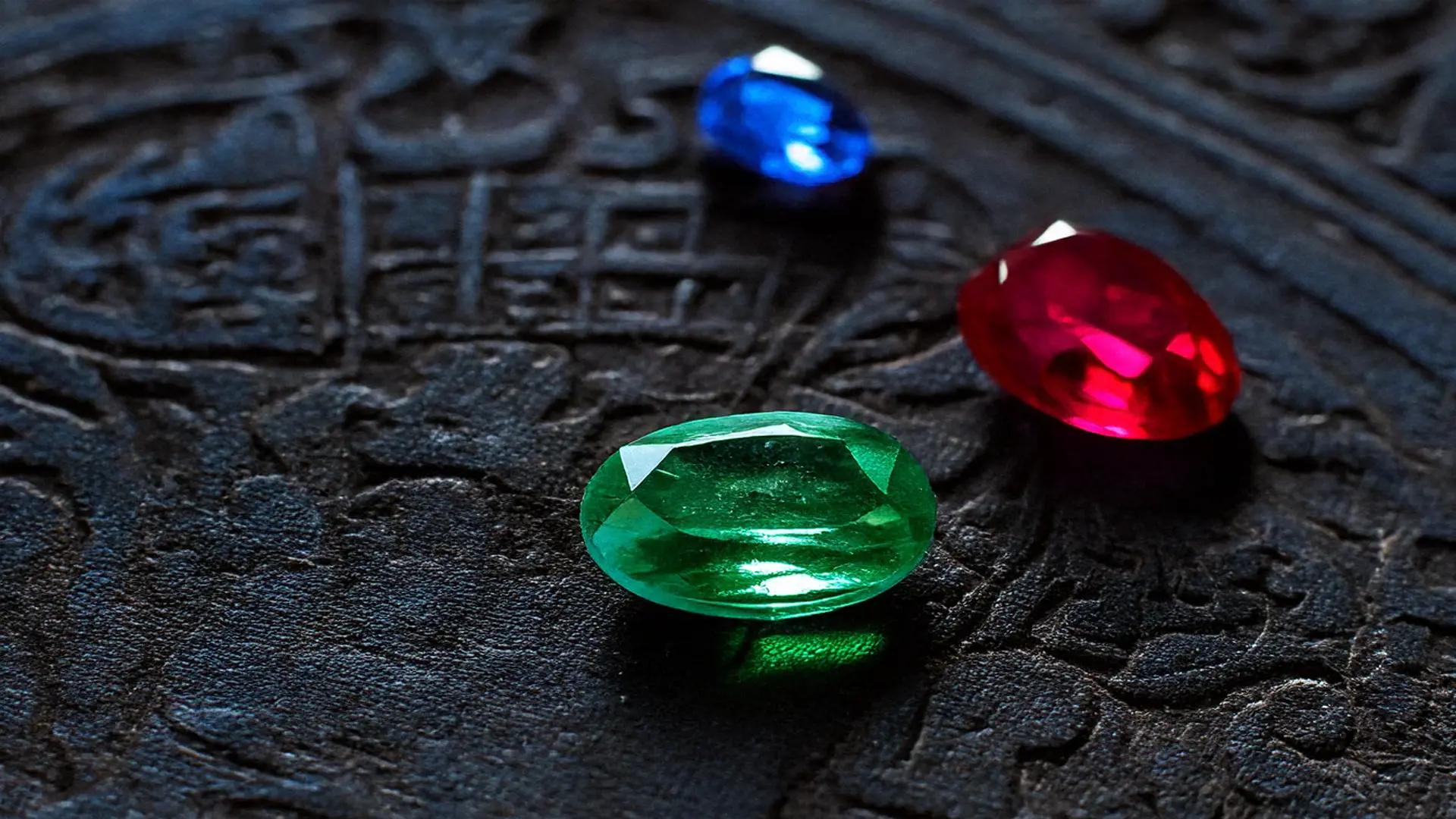 esmeralda, rubi, zafiro