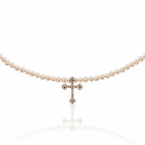 Collar de perlas en oro 18k