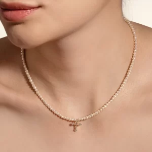 Collar de perlas en oro 18k