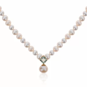 Collar de perlas en oro 18k