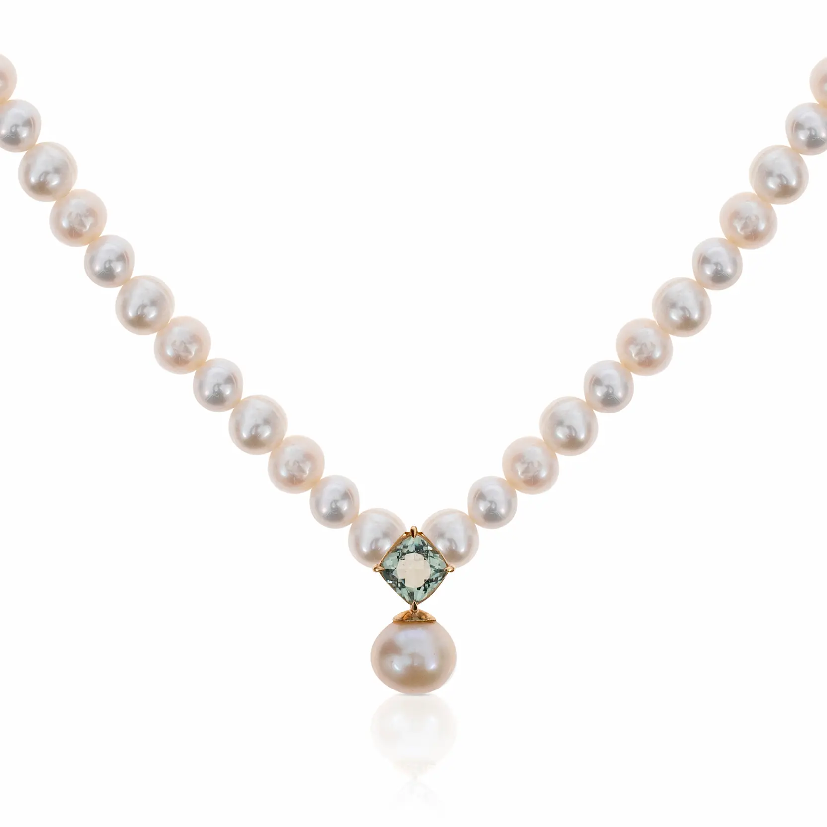 Collar de perlas en oro 18k