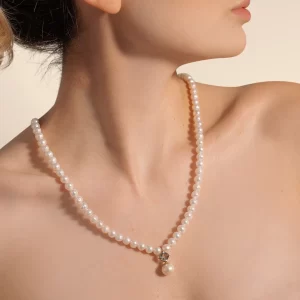 Collar de perlas en oro 18k