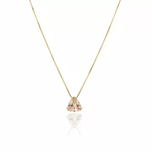 CADENA DE ORO 18K CON MORGANITA - Vibracion de amor