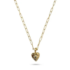 COLLAR PAPER DIAMOND EN PLATA CON ENCHAPE EN ORO AMARILLO 24K - EDICIÓN SIGUE TU CORAZÓN.